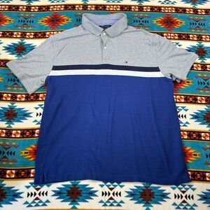 Tommy Hilfiger Performance Pique Polo Shirt Striped‎ XXL
